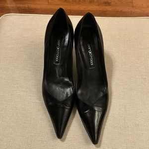 Sergio Rossi black leather heel